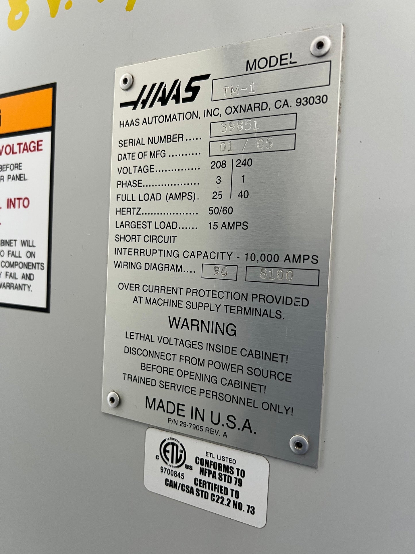 HAAS TM-1 TOOL ROOM MILL