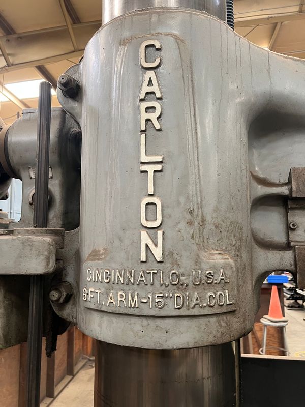 6' 15" CARLTON 3A RADIAL ARM DRILL