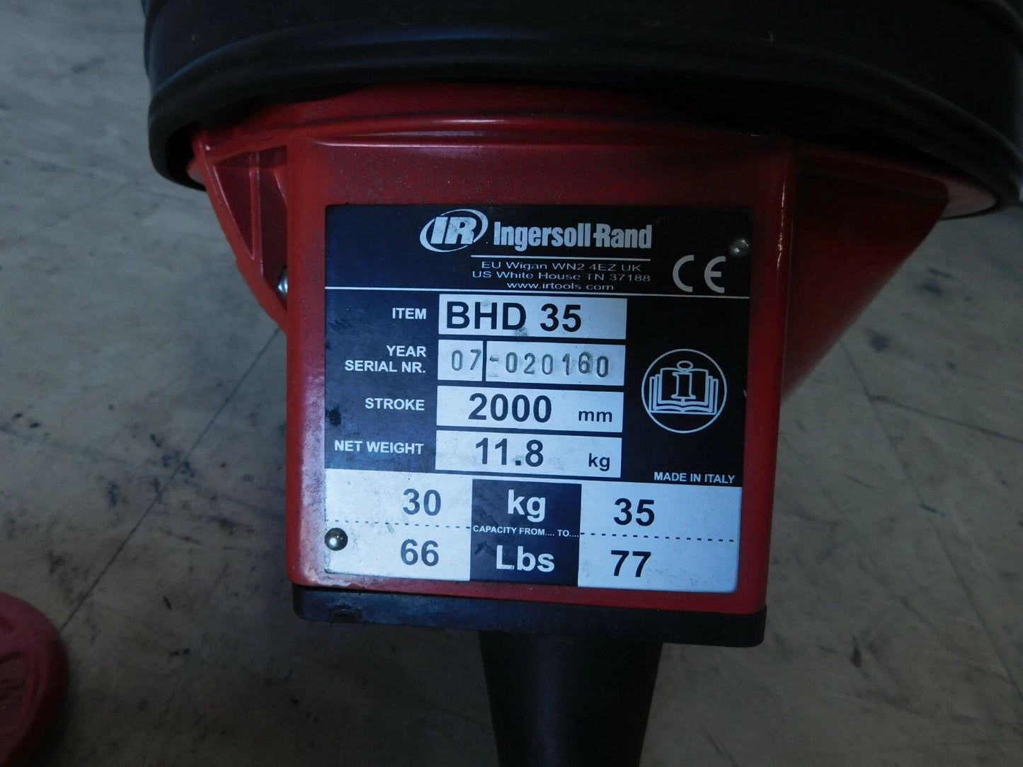 INGERSOLL RAND BHD 35 Heavy-Duty Spring Balancer