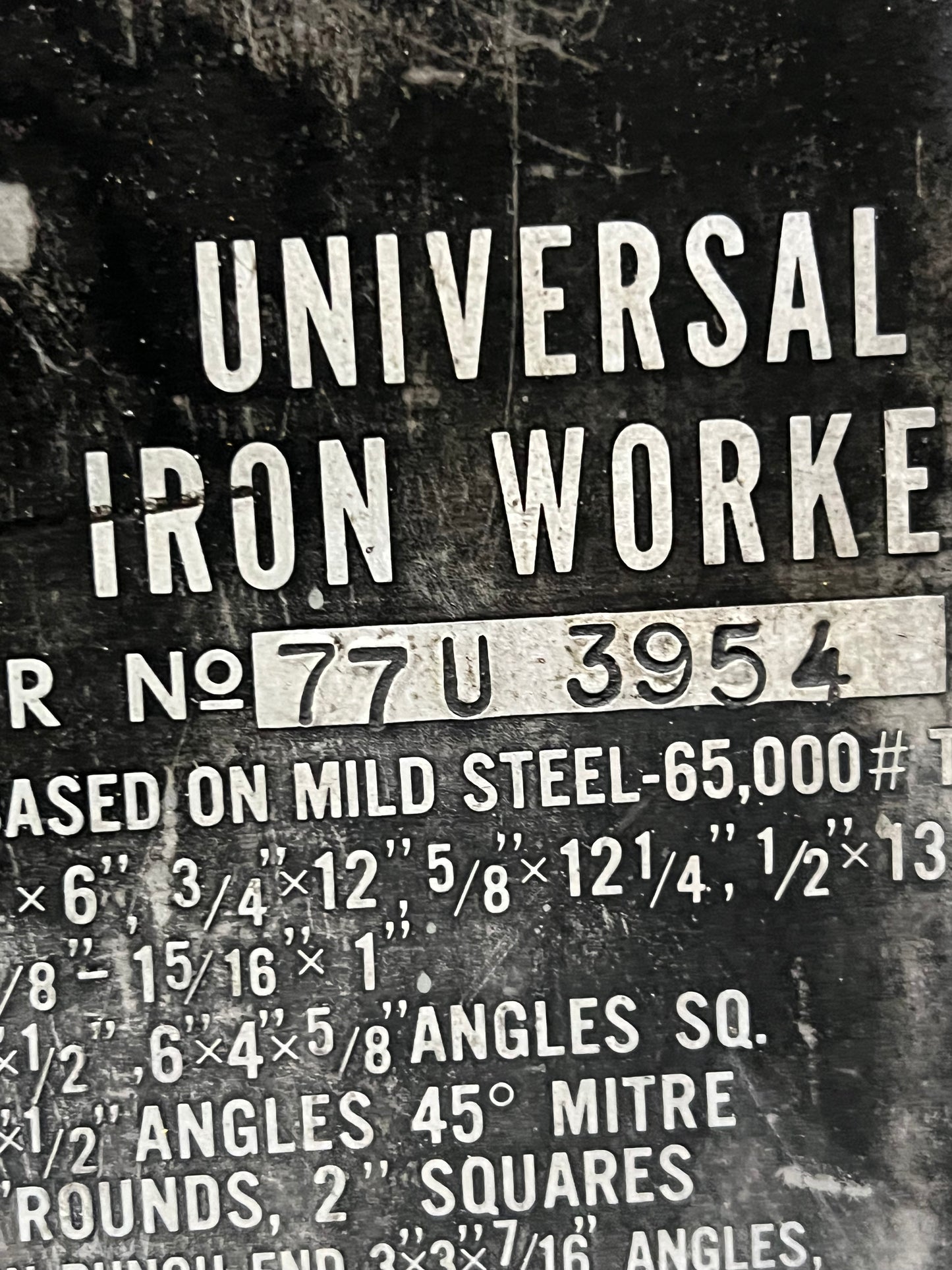 BUFFALO No.2 1/2 UNIVERSAL MECHANICAL IRONWORKER