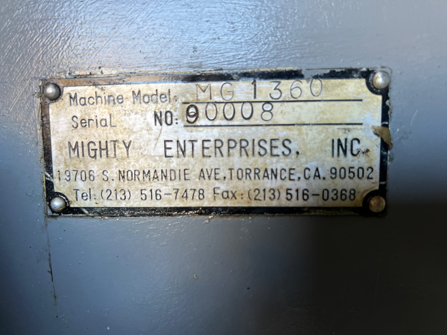 MIGHTY MG1360 GRINDER 13" X 60"