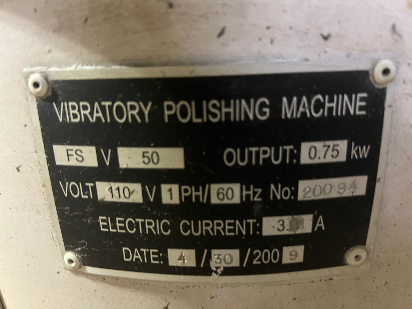 VIBRAHONE VIBRATORY FINISHING BOWL FSV SERIES
