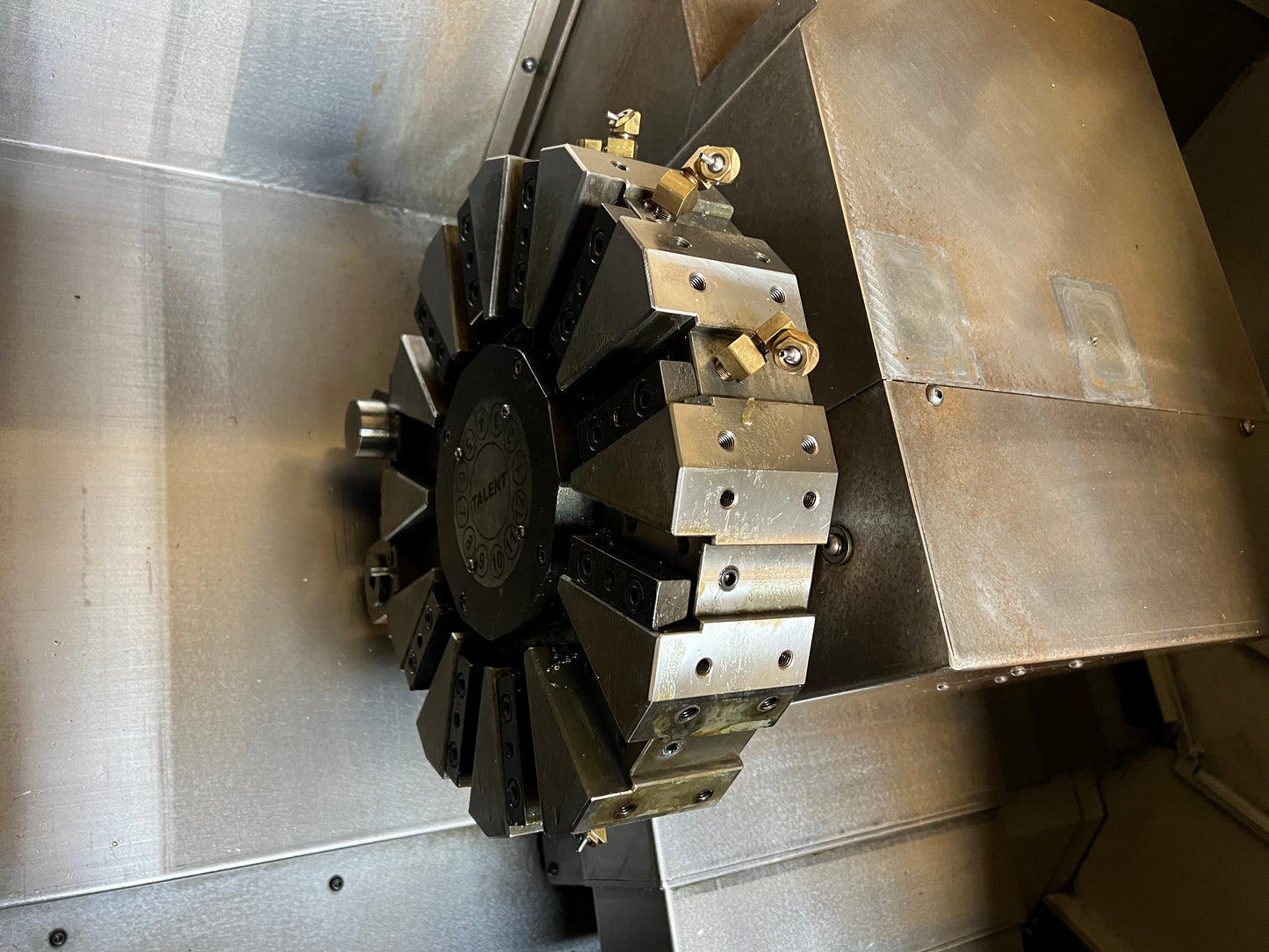 HARDINGE CNC LATHE TALENT 6/45SV WITH BAR FEED AND FANUC CONTROL