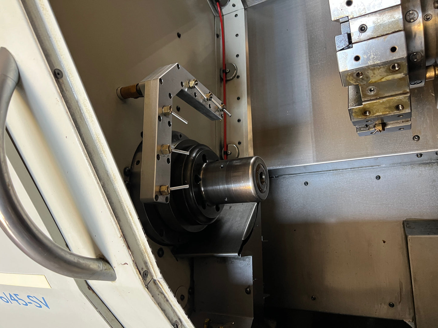 HARDINGE CNC LATHE TALENT 6/45SV WITH BAR FEED AND FANUC CONTROL