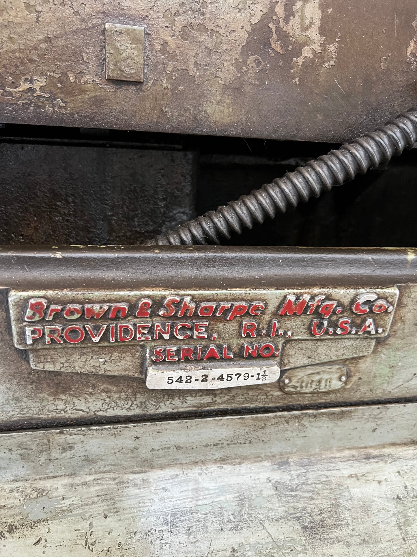 BROWN & SHARPE SCREW MACHINE SERIAL 542-2-4579-1 1/2